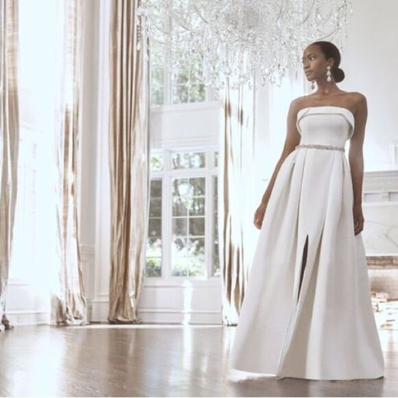 Anthropologie Sachin & Babi Brielle Strapless Embellished A-Line Gown/size 0 - Picture 5 of 15